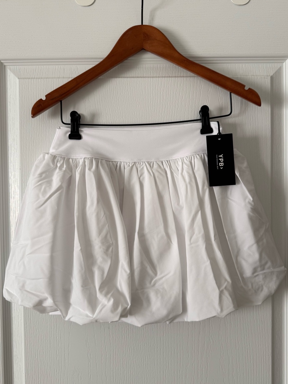 Abercrombie YPB Bubble Hem Skort M Medium White Athletic Skirt A&F